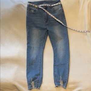 Source Unknown Light Blue Distressed Skinny Jeans